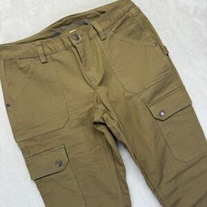 Duluth Trading Pants Womens 6x33 Cargo Olive Green Utility Pockets Curve Setter